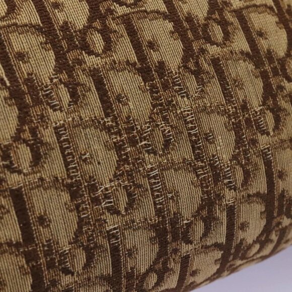 Christian Dior Trotter Canvas Shoulder Bag Beige Brown gold Auth - Picture 13 of 16
